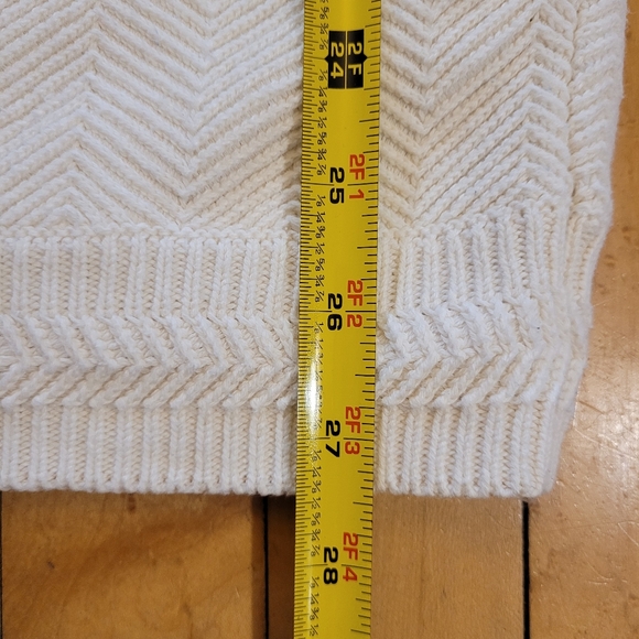 Men's Crewneck Ivory White Sweater Ralph Lauren Chaps Size XL EUC Vintage Preppy - Picture 7 of 7